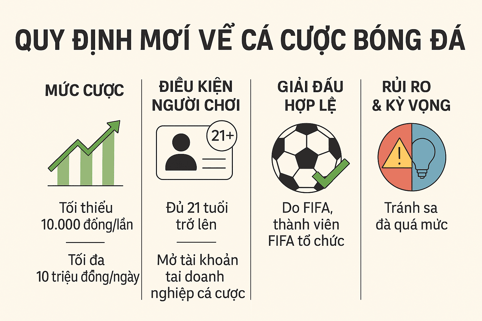 Bộ Tài chính đề xuất giới hạn đặt cược bóng đá quốc tế: Tối thiểu 10.000 đồng, tối đa 10 triệu đồng/ngày