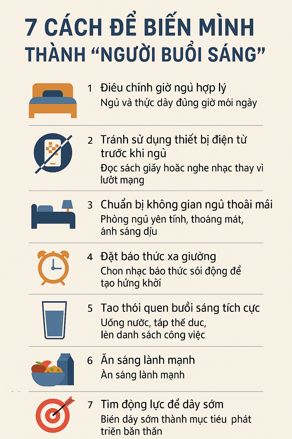 7 cách đơn giản để biến mình thành “người buổi sáng”