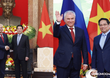 Chủ tịch nước Lương Cường và Thủ tướng Phạm Minh Chính tiếp Chủ tịch Duma Quốc gia Nga Vyacheslav Volodin
