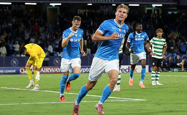 Napoli – Sporting Lisbon: Højlund tỏa sáng, Napoli giành chiến thắng kịch tính