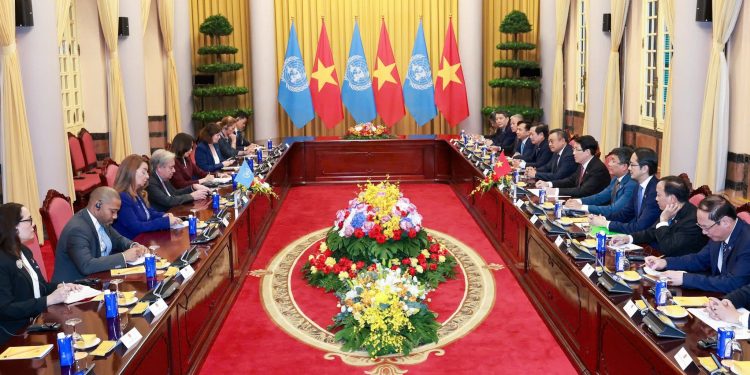 Chủ tịch nước Lương Cường hội đàm với Tổng Thư ký Liên Hợp Quốc António Guterres