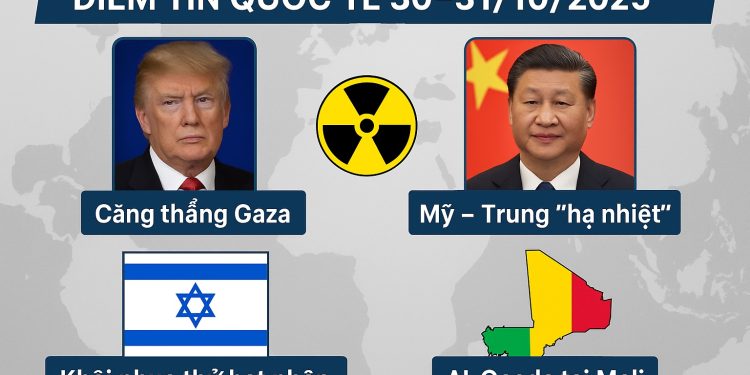 📰 Điểm tin quốc tế ngày 31/10/2025: Từ xung đột Gaza, thương mại Mỹ–Trung đến biến động châu Phi