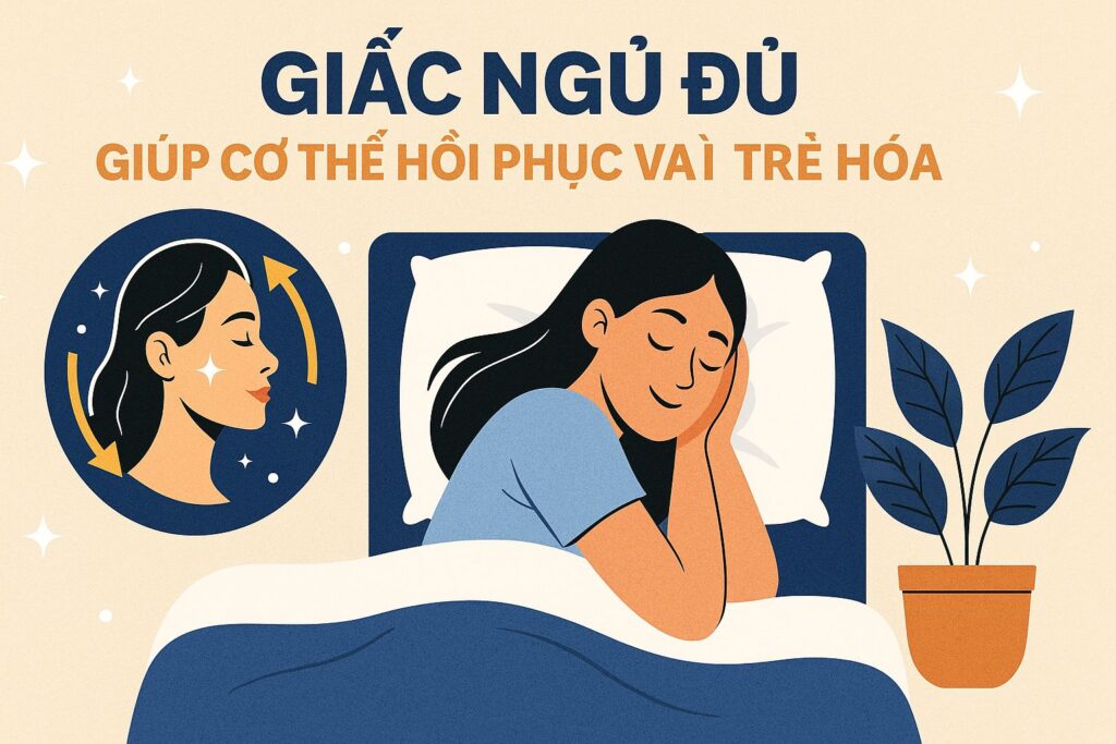 Giấc ngủ đủ giúp cơ thể hồi phục và trẻ hóa