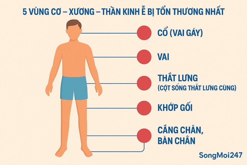 Nguyên nhân gây bệnh xương khớp – cơ – thần kinh