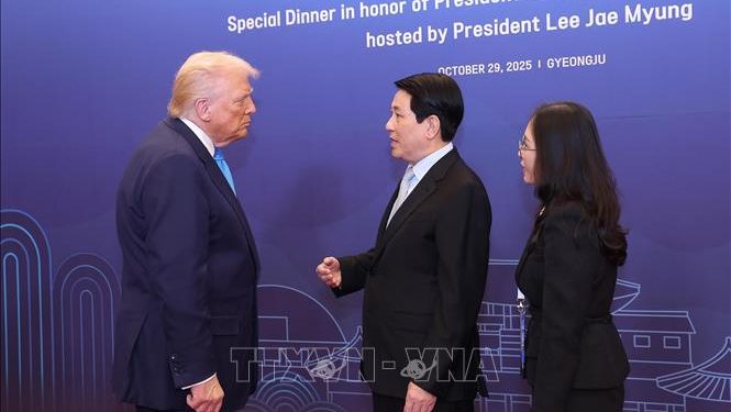 Chủ tịch nước Lương Cường gặp Tổng thống Hoa Kỳ Donald Trump bên lề Hội nghị Cấp cao APEC 2025 tại Hàn Quốc