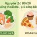 Nguyên tắc 80/20: Bí quyết ăn uống thoải mái mà vẫn giữ dáng, không cần kiêng khem cực đoan.