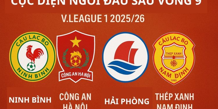 Vòng 9 V.League 1 2025/26: Ninh Bình giữ ngôi đầu, Công an Hà Nội rút ngắn cách biệt, Nam Định tiếp tục sa sút