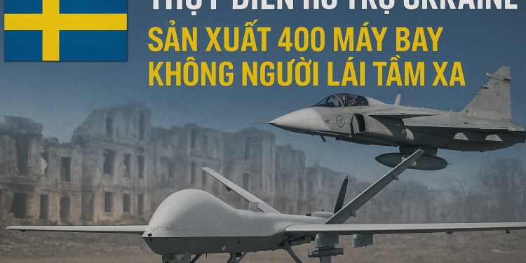 Thụy Điển hỗ trợ Ukraine sản xuất 400 máy bay không người lái tầm xa – Bước ngoặt trong hợp tác quốc phòng châu Âu