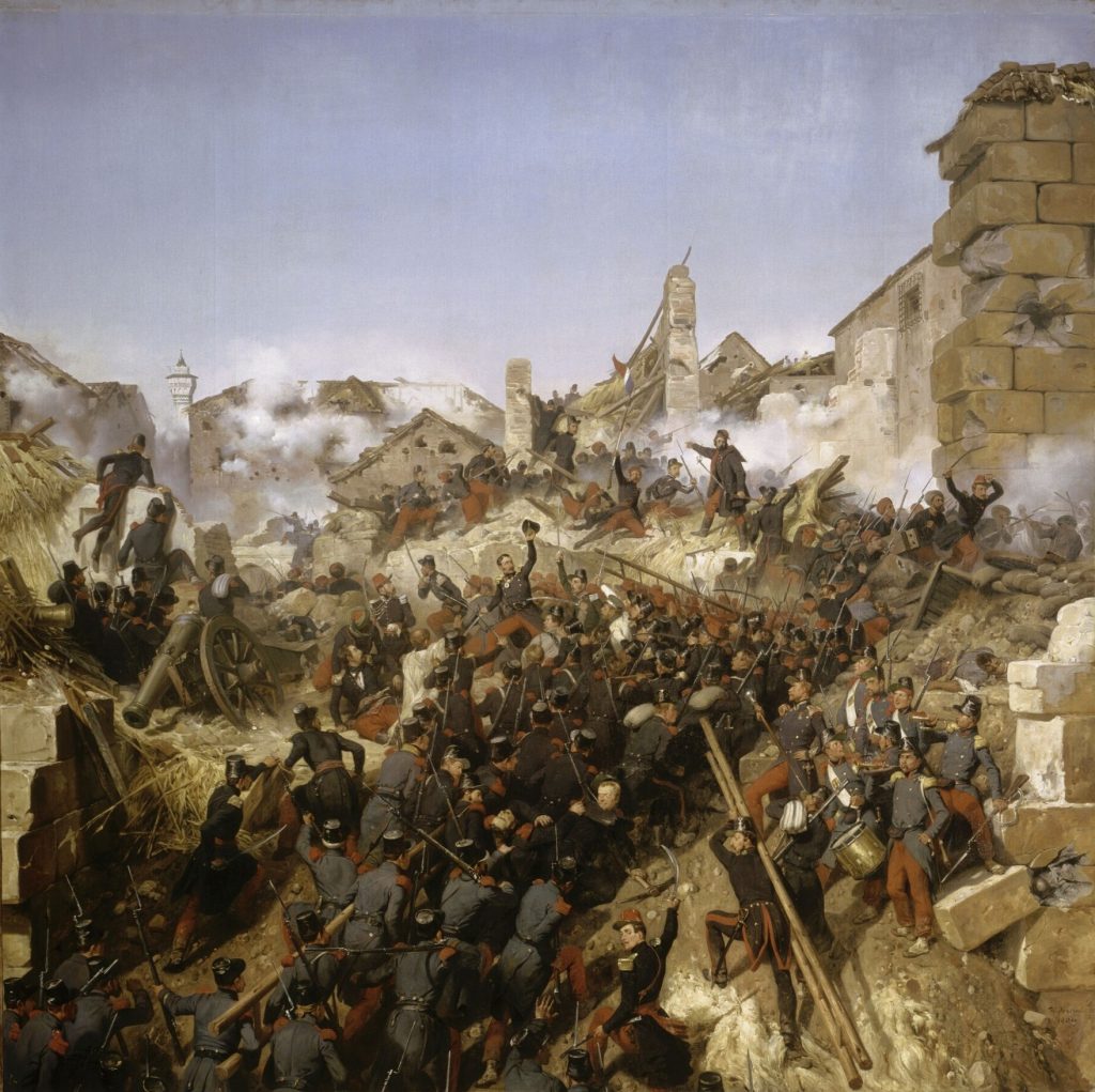 mô tả quân Pháp chiếm thành Constantine trong giai đoạn xâm chiếm Algeria.