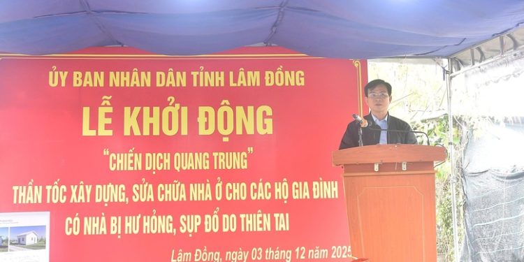 Khởi động “Chiến dịch Quang Trung” tại Lâm Đồng: Thần tốc xây dựng, sửa chữa nhà cho người dân vùng thiên tai