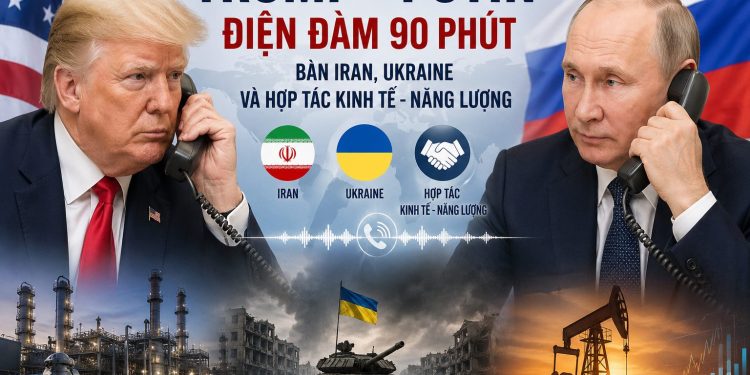 Trump và Putin điện đàm 90 phút: Bàn Iran, Ukraine và hợp tác kinh tế Nga – Mỹ