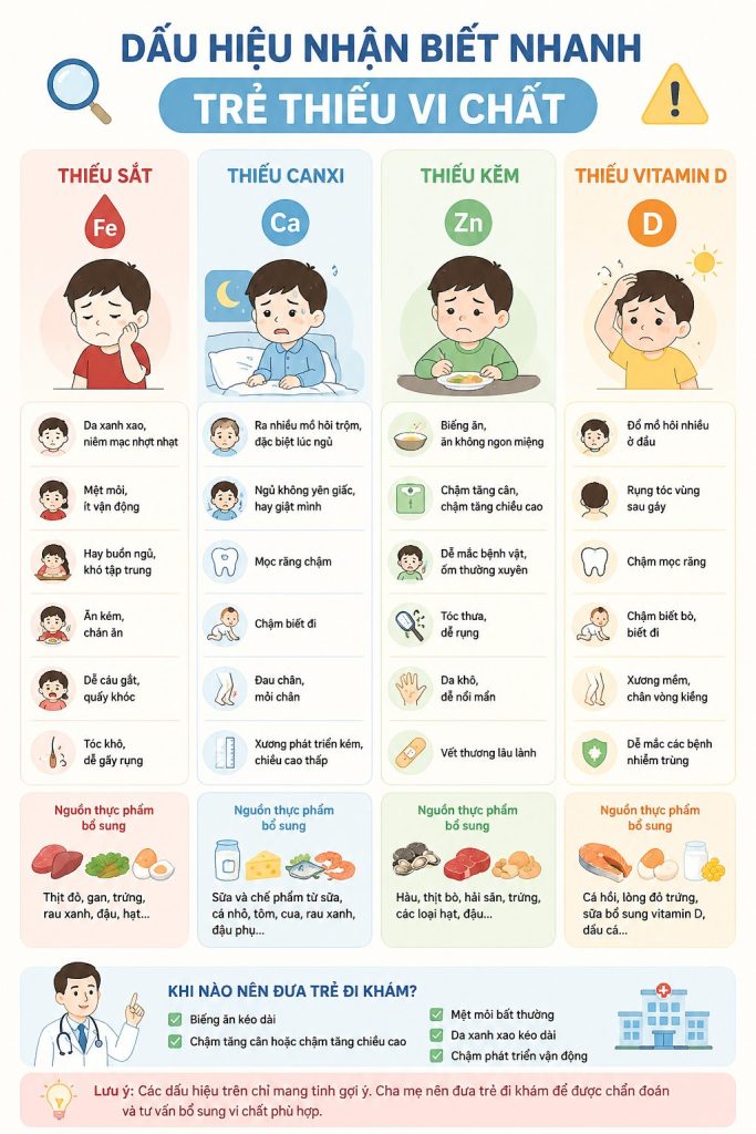 Cách nhận biết trẻ đang thiếu vi chất: Dấu hiệu cha mẹ không nên bỏ qua