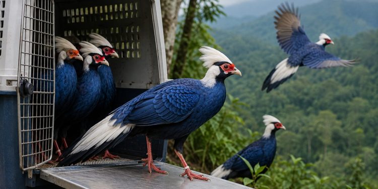 20 gà lôi lam mào trắng đầu tiên hồi hương từ Đức về Việt Nam, mở hy vọng phục hồi loài chim quý hiếm